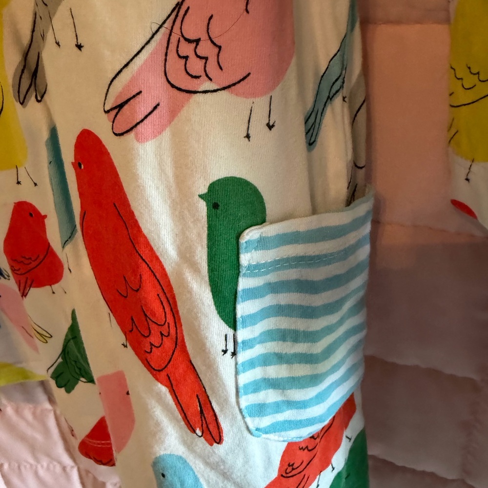 Colorful Bird Print Dress - Picture 2 of 5